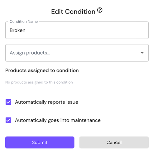 Manage Products AccessaOS tertiary view