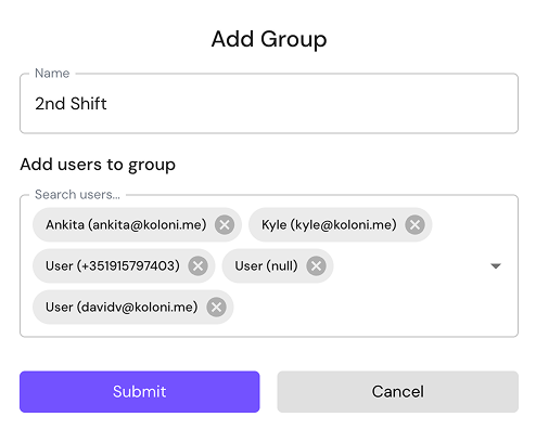 User Management AccessaOS secondary view