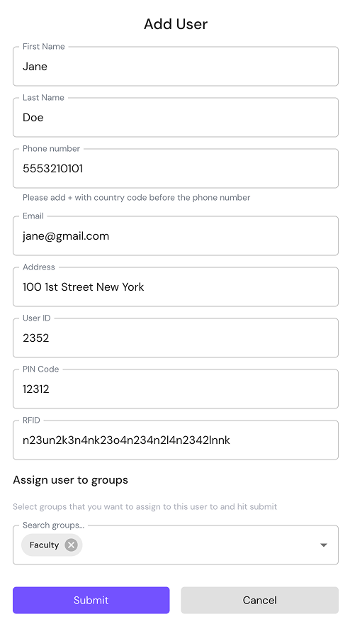 User Management AccessaOS platform feature