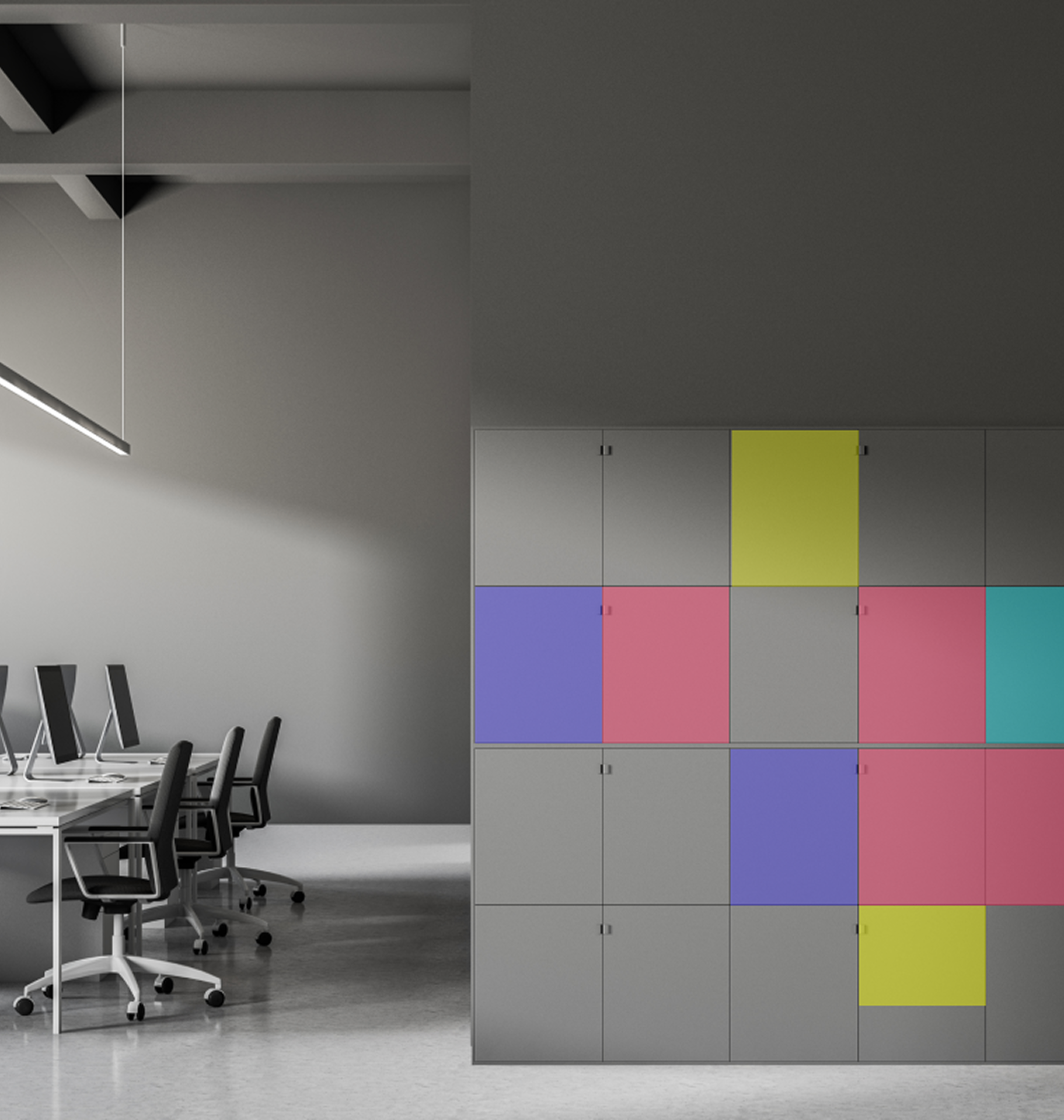 Smart personal storage lockers for coworking space members