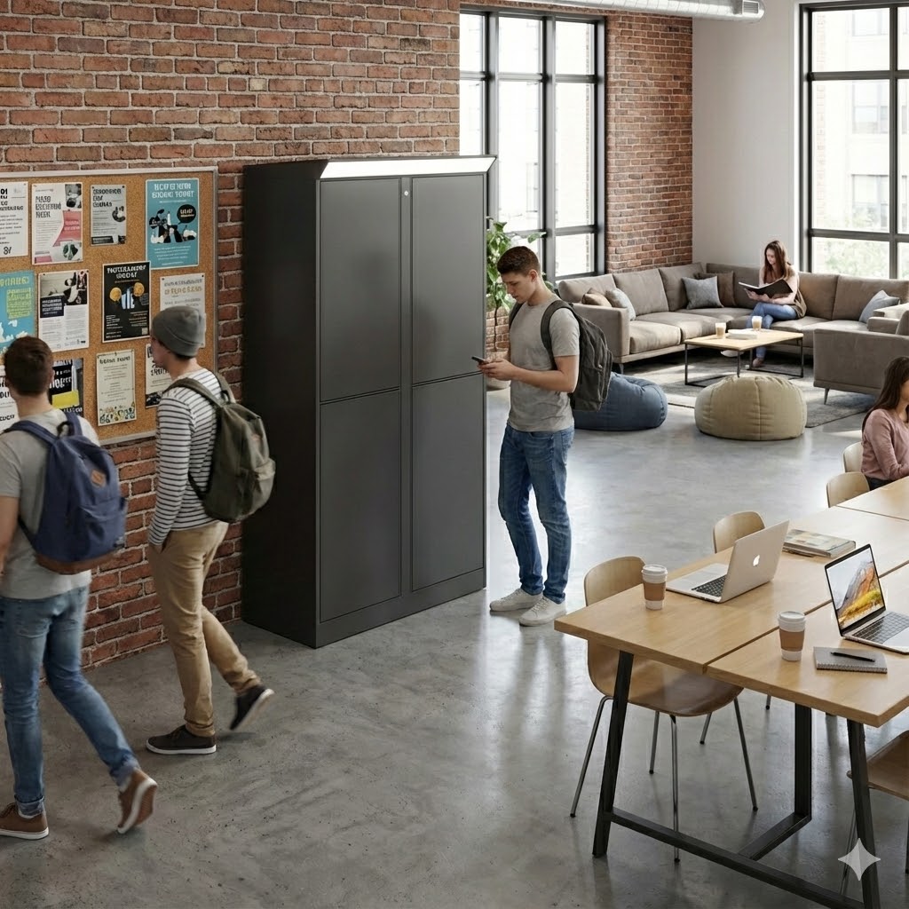 Smart laundry lockers for hotel guest valet service
