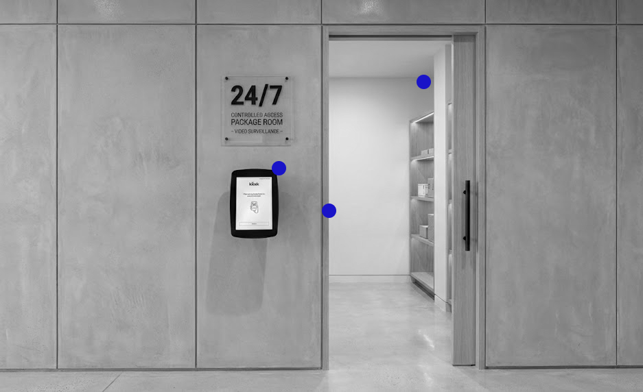 Smart mailroom package room with automated locker system